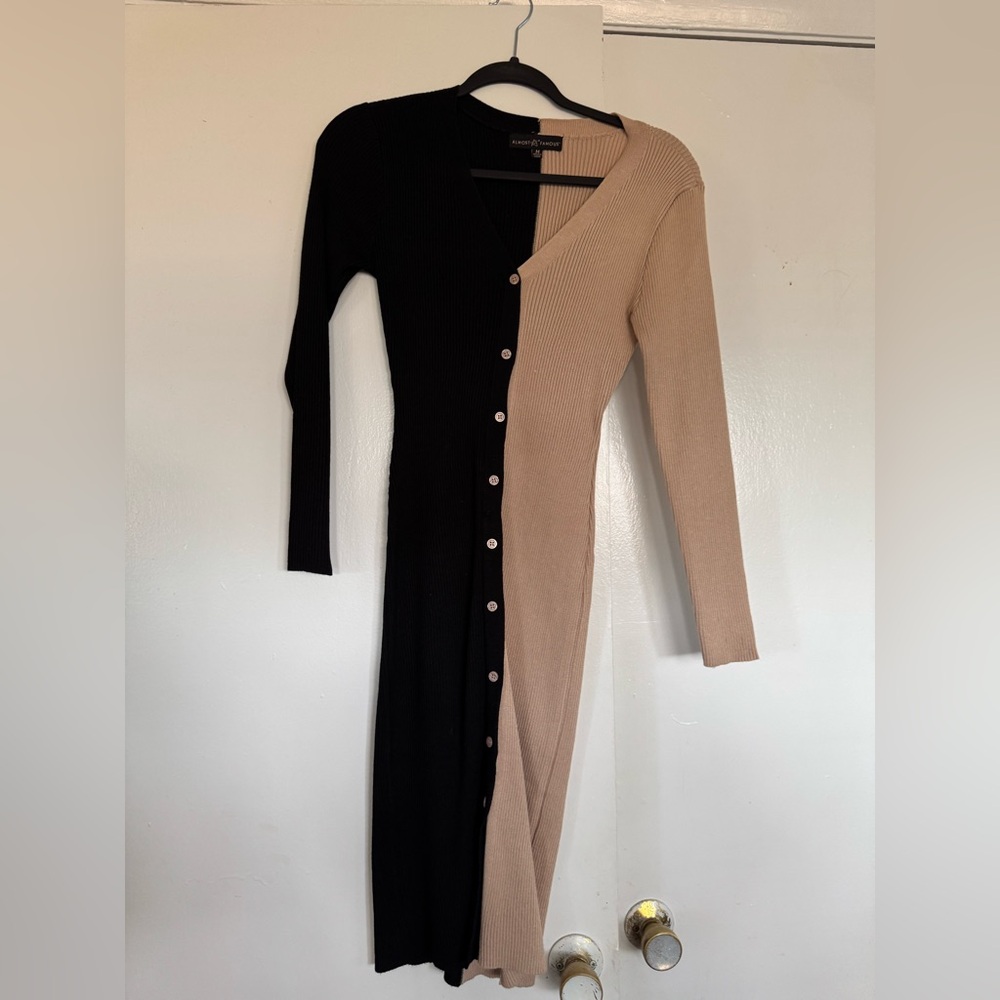 black & brown Dress